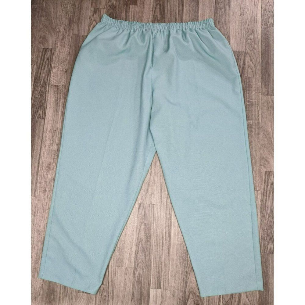(3/$35) Dressbarn Womens‎ Plus Size 24W Teal Pull On Elastic Waist Pants